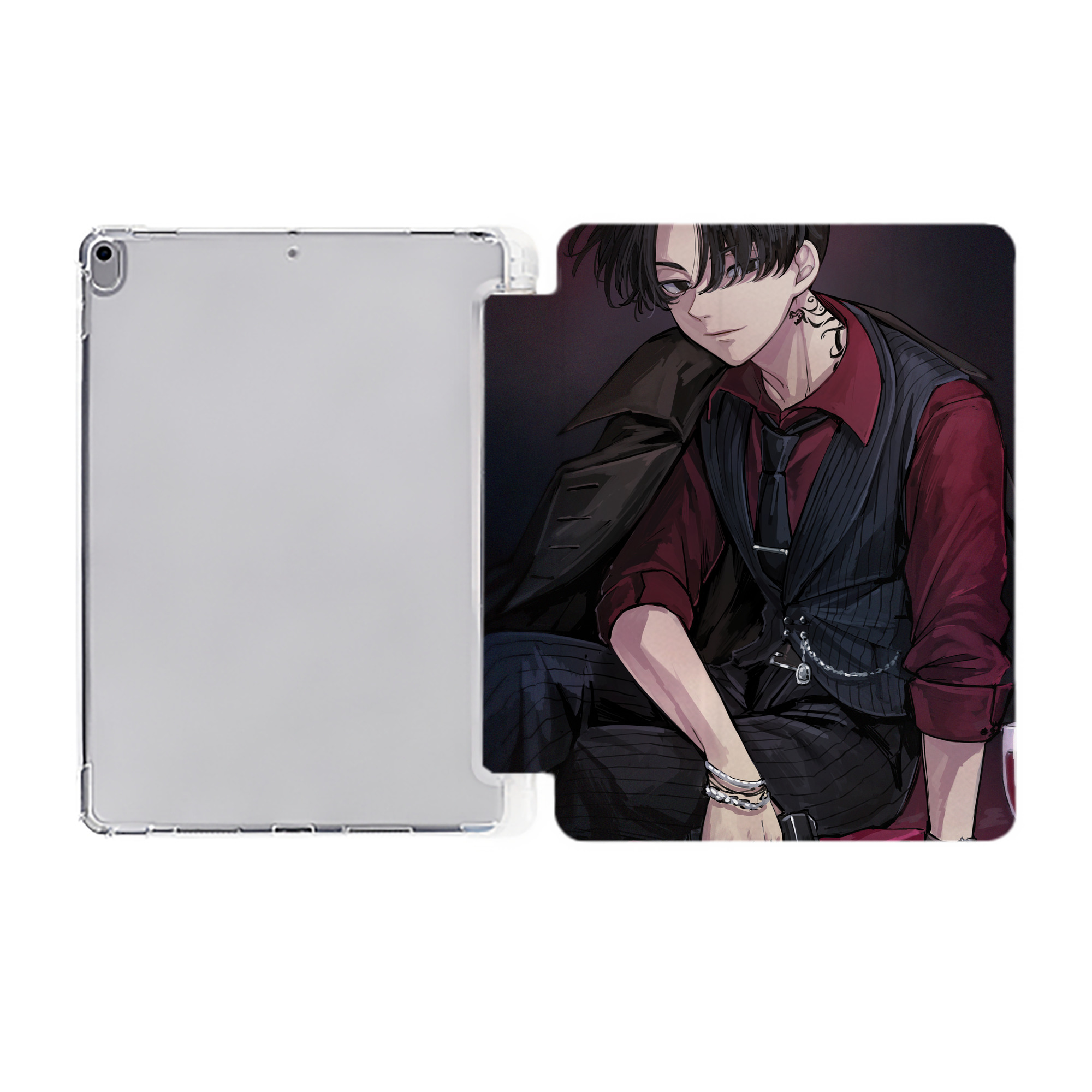 （画像用） 東京リベンジャーズ Tokyo Revengers IPad ケース ペン収納付き 三つ折りスタンド PUレザー×シリコン 対応機種9.5/10.5/10.9インチ